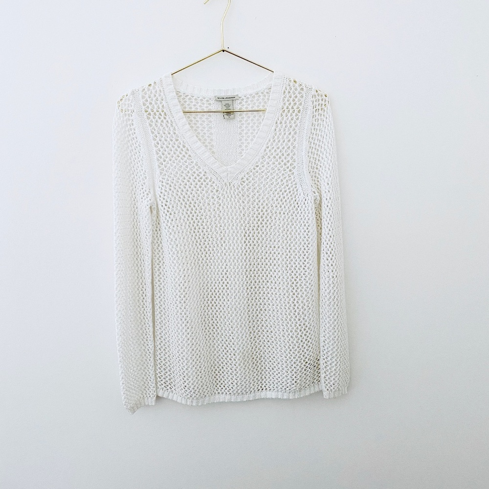 WHITE + WARREN V-Neck Sweater